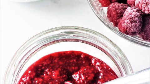 Raspberry Chia Jam (3 Ingredient) - Nourished by Nic